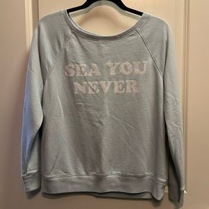 VS Pink light blue Sea you never sweater
